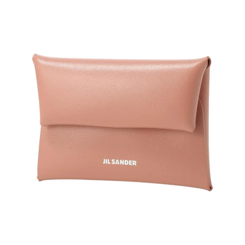 JIL SANDER Leather Coin Purse Women's Rouge Red-0