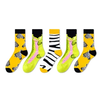 JIAZINI Mid Calf Socks Men's 5 Pack