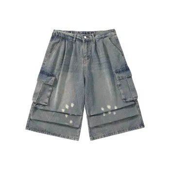 KNOCKSPARK Denim Shorts Unisex Blue