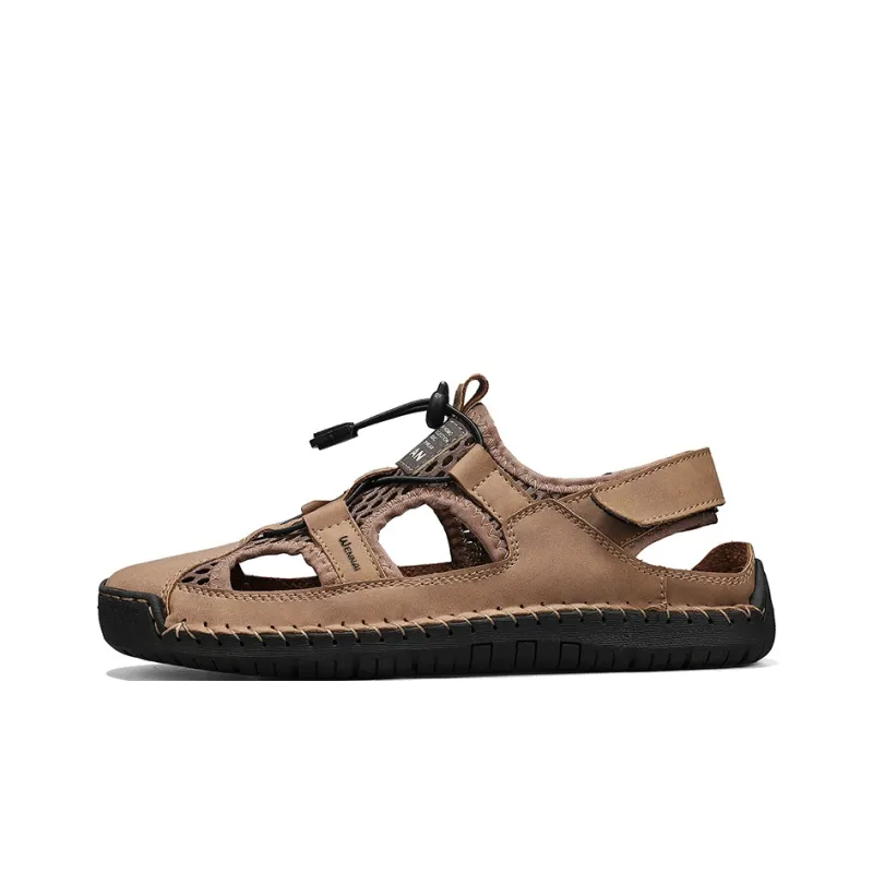 Wen Nai Anti Slip Wear Resistant River Trekking Shoes Men's Brown-0
