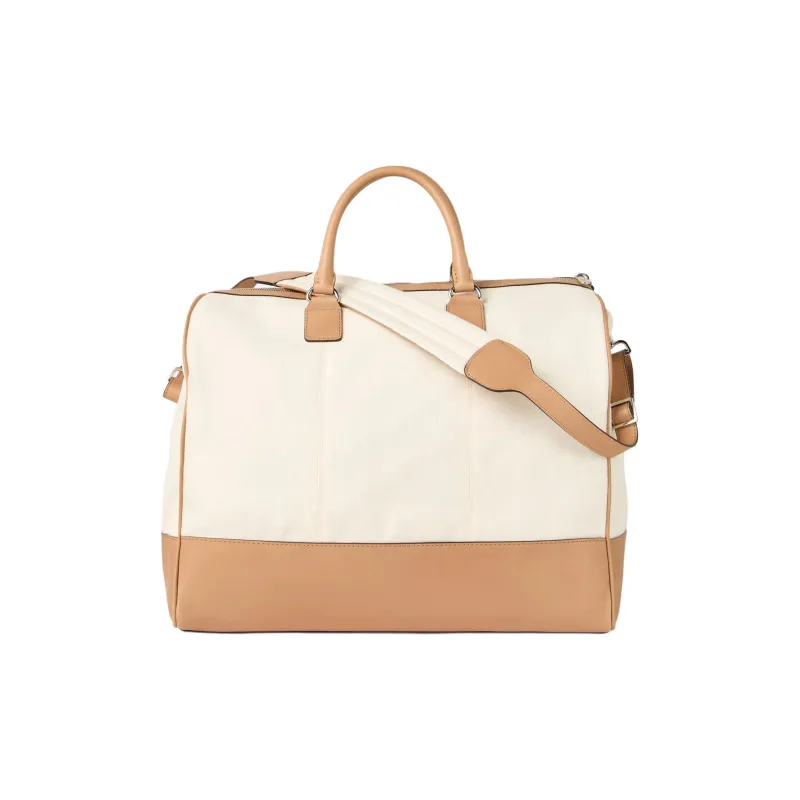 Brunello Cucinelli Cotton One Shoulder Crossbody Handbag, Travel Bag Women's Natural-1