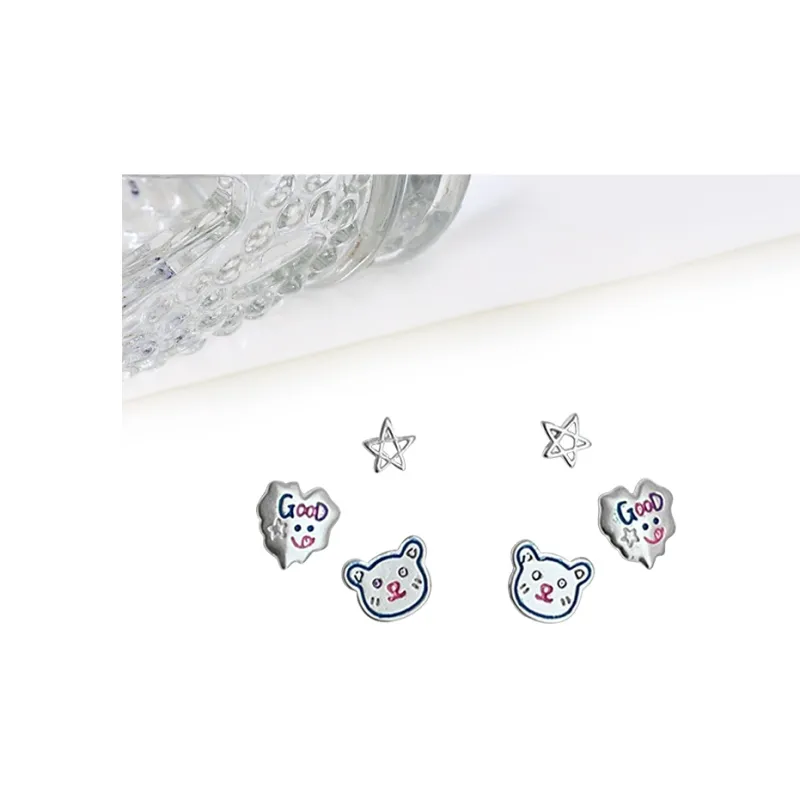 MIDNIGHT MOMENT Alloy Stud Earrings Women's-2