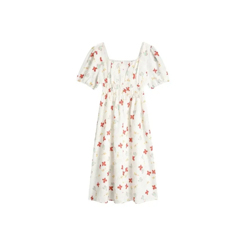 7 SEVFUN Short Sleeved Dress Women's Apricot-1
