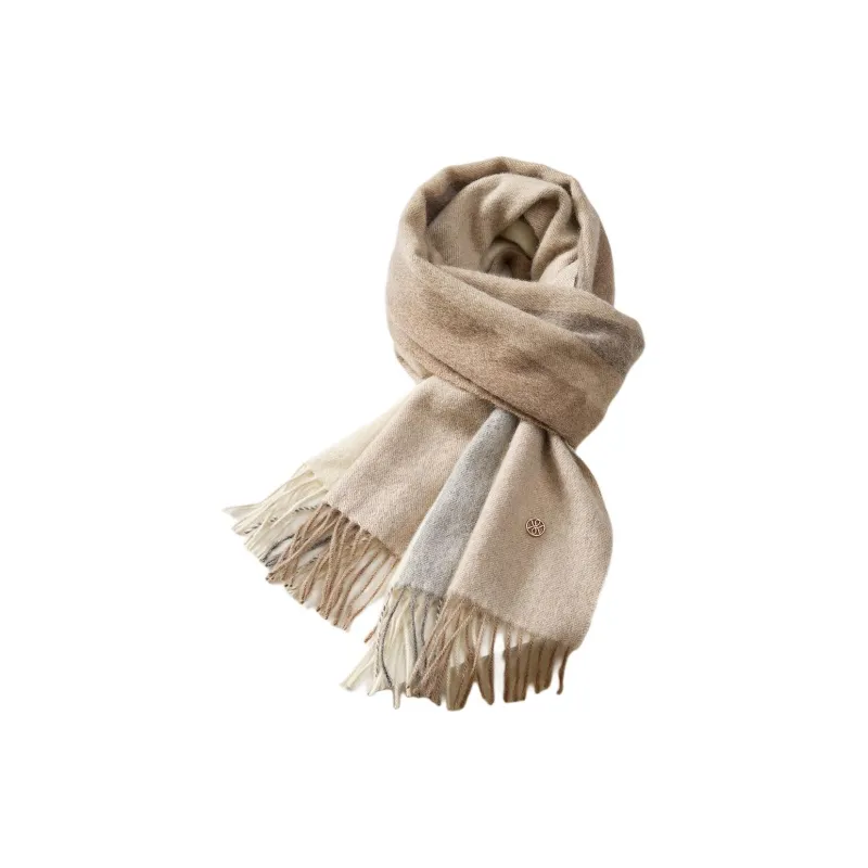 WENSLI 100% Cashmere Plush Yarn Scarf Women's-1