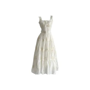 GUOZHEN Slip Dresses Women's White