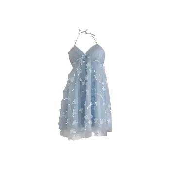 Mu Xiao Xin Slip Dresses Women's Blue
