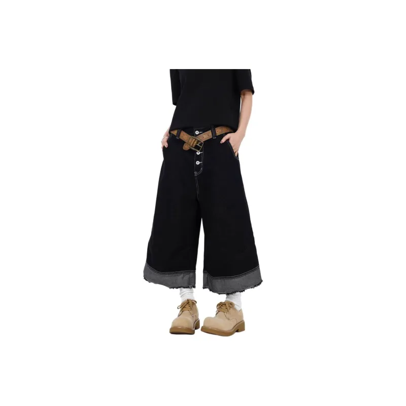 RVANGUARD Denim Shorts Unisex Black-0