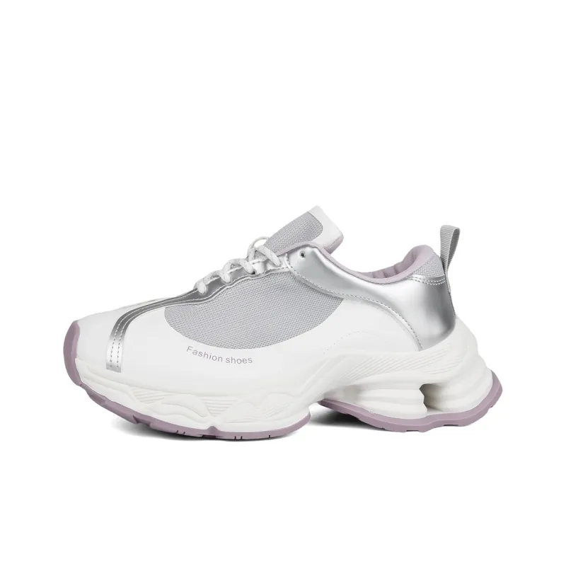 Daying Breathable Height Increase Low Top Chunky Sneakers Women's-11