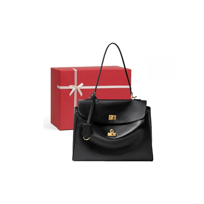 CNNCOO Synthetic Leather Tote Bag, Shoulder Bag Women's Midnight Black-0