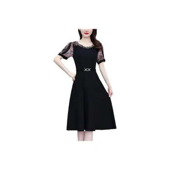 Flowers In Water Short Sleeved Dress Women's