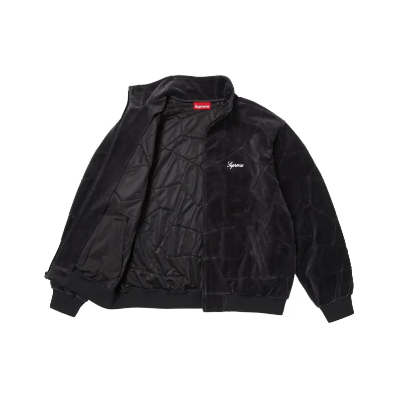 Supreme Patchwork Velour Track Jacket-4
