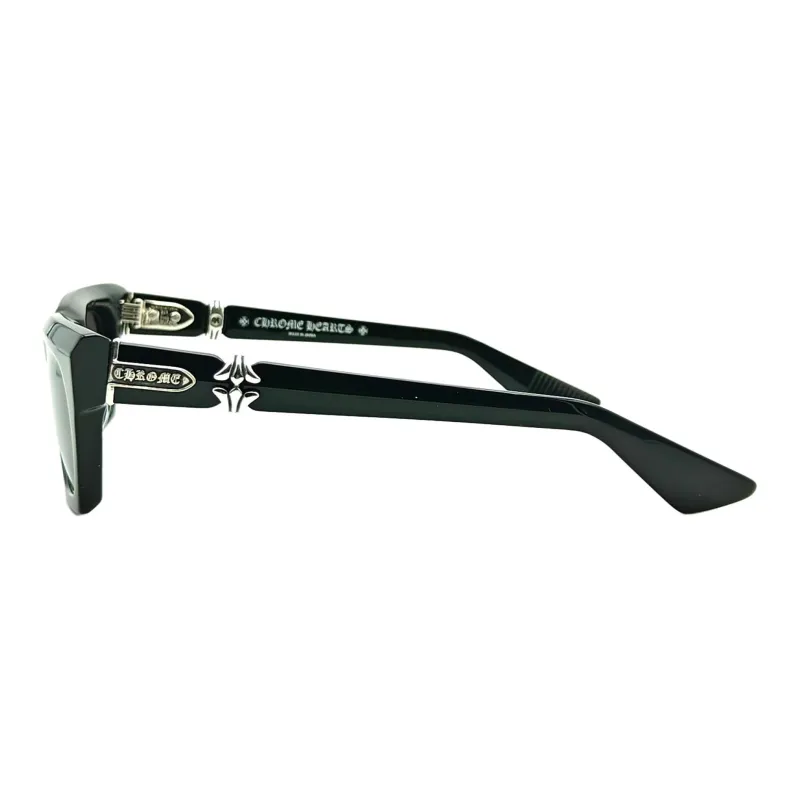 Chrome Hearts Acetate Silver Square Sunglasses Women's Black-2
