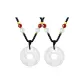 Chinese Auspicious Animal Peaceful Buckle Necklace Black Cord[1 Pair]