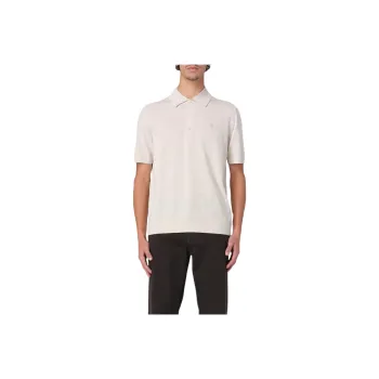 Burberry Short Sleeved Fin Knit Polo Top