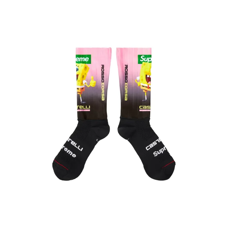 Supreme Sponge Baby, Collaboration Cycling Socks Unisex-1