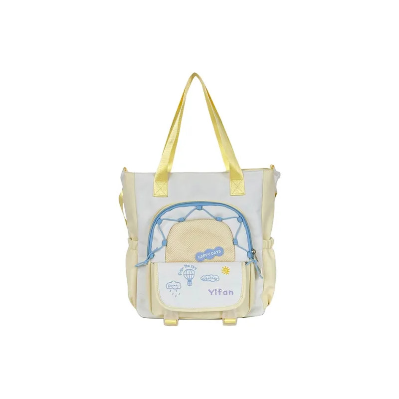 Juju Jimmy Nylon Shoulder Bag Regular Unisex Yellow/Blue/Beige/Black-0