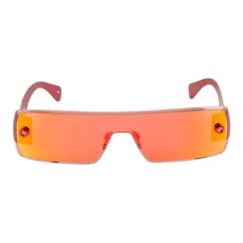 Alaia Metal Irregular Shape Sunglasses Women's Red