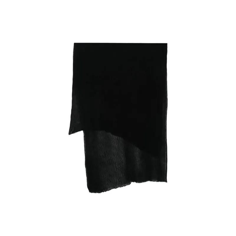 FEDELI Cashmere Knit Scarves Men's Black-0