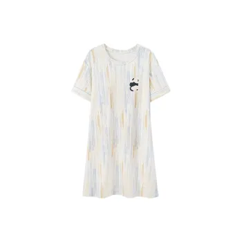Lan Miao Loungewear & Sleepwear Women's Blue Brown Stripes