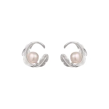 Shang Qianyi Pearl Stud Earrings Women's