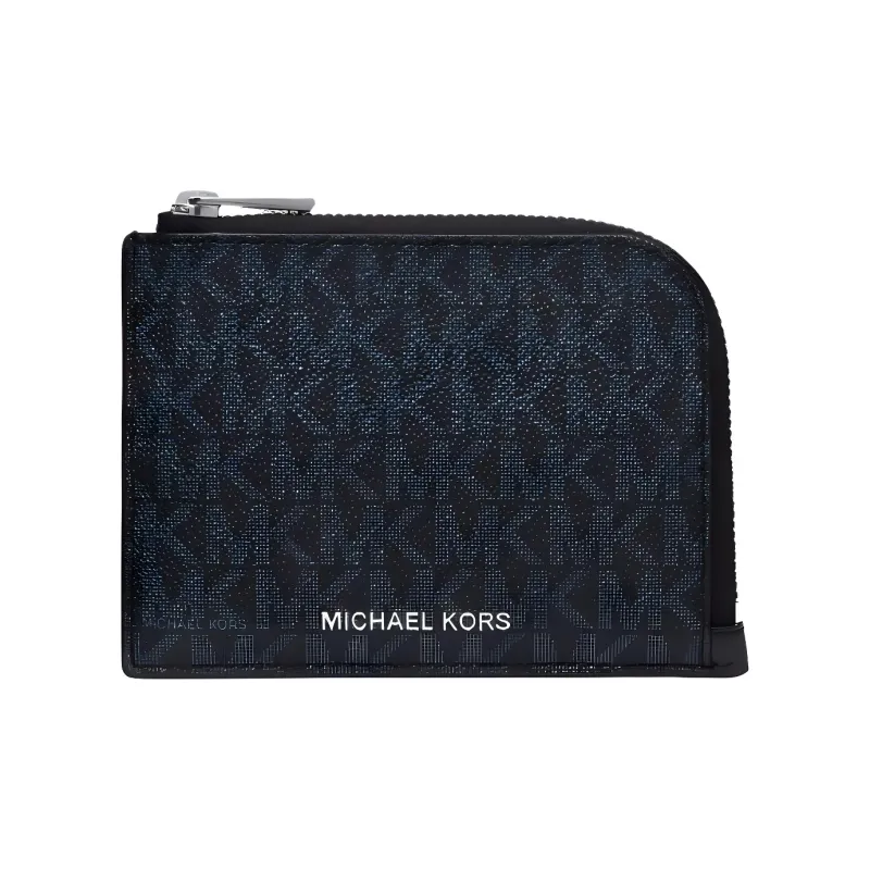 MICHAEL KORS Hudson PU Polyurethane Wallet Men's Black-1