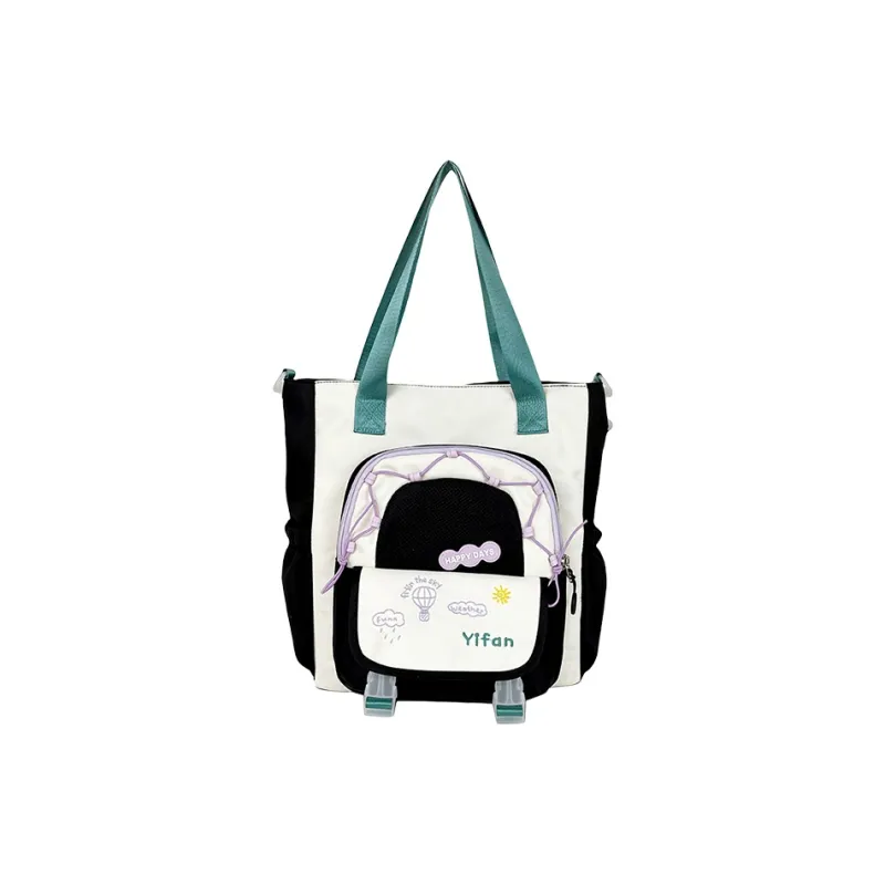 Juju Jimmy Nylon Shoulder Bag Regular Unisex Yellow/Blue/Beige/Black-12