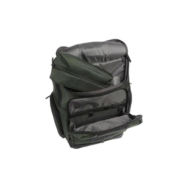 PIQUADRO Recycled Nylon Backpack Unisex Dark Green-3