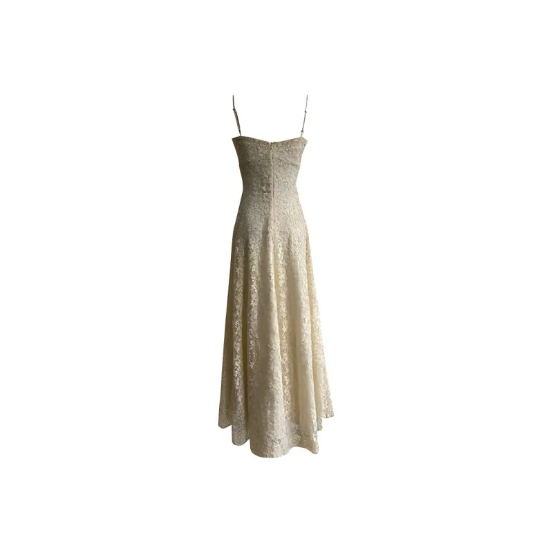 Mu Xiao Xin Slip Dresses Women's Apricot-1