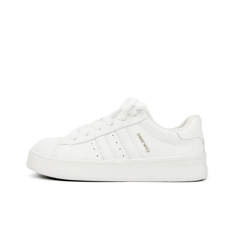 DEERWAY Height Increasing, Abrasion Resistant, Lightweight, And Breathable Low Top Casual Shoes Women's White-0