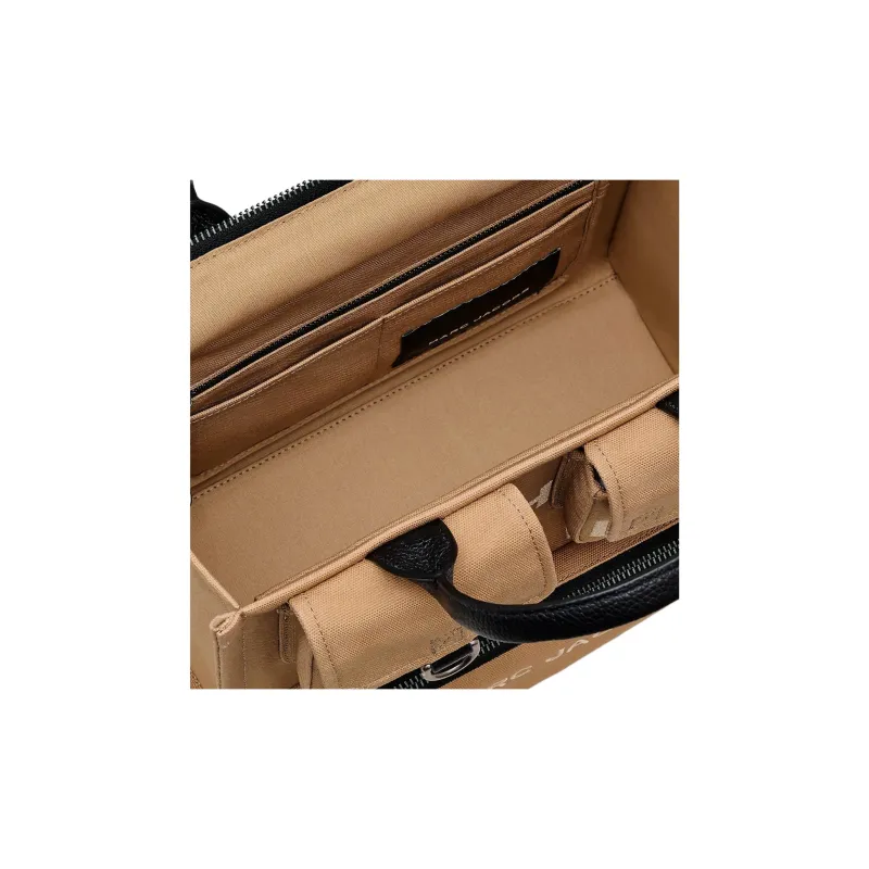 MARC JACOBS Canvas Tote Bag, Shopping Bag, Handbag Medium Size Unisex Camel-3