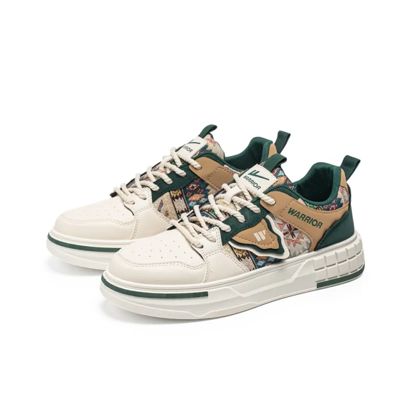 WARRIOR Skateboard Shoes Men Low Top Khaki-2