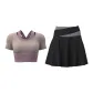 【Short skirt set】Milk skin purple + star black
