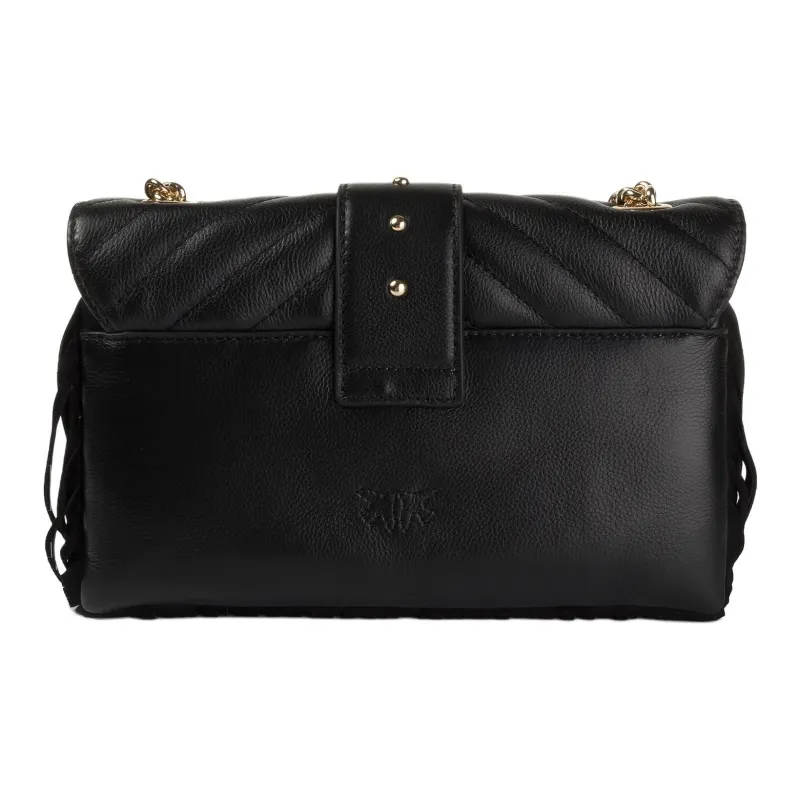 PINKO Leather Crossbody Bag Women's Black-4