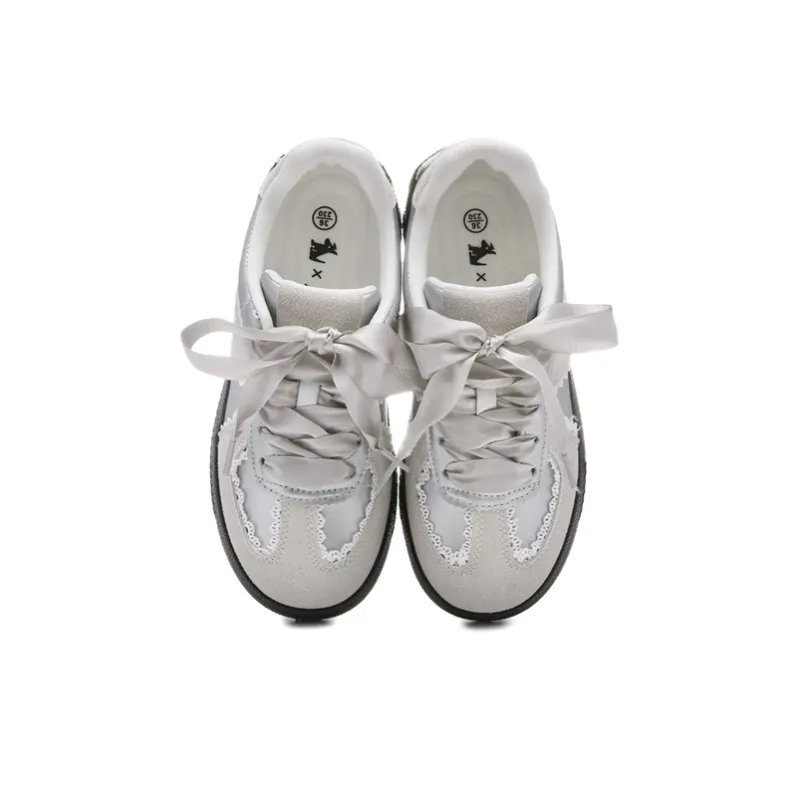 Ordifen Low Top Skateboard Shoes Women's Silver-2