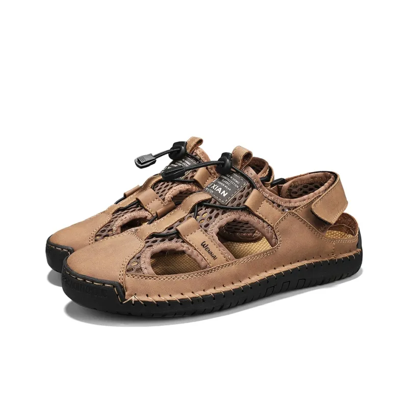Wen Nai Anti Slip Wear Resistant River Trekking Shoes Men's Brown-2