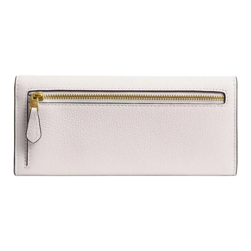 COACH Mira Leather Wallet Trumpets Women's Brass & Chalk-1