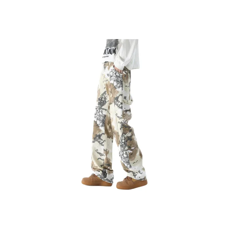 HKRXEC Jeans Men Desert Camouflage-5