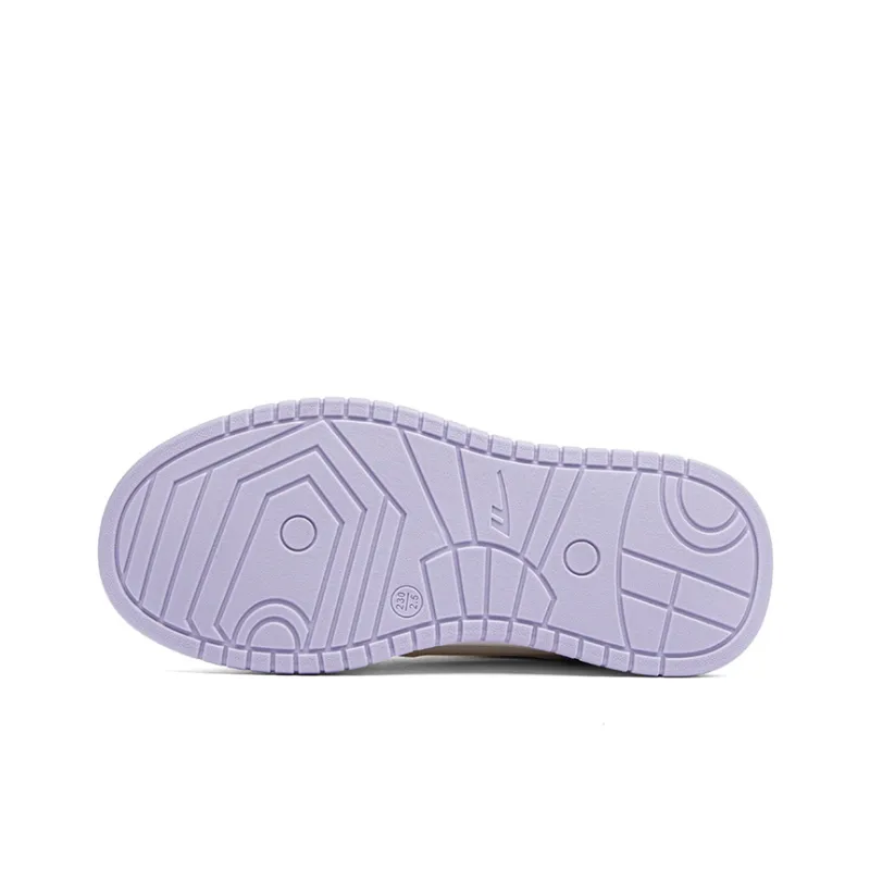 Warrior Anti Slip Wear Resistant Low Top Skateboard Shoes Women's Beige Yellow Purple-5