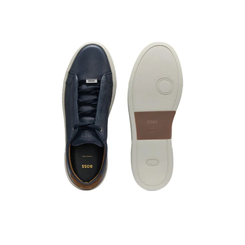HUGO BOSS Gary Low Top Skateboard Shoes Men's Blue-4