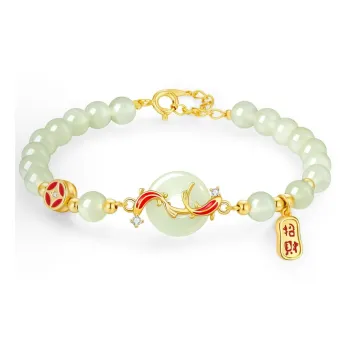 Royal Heaven's Choice Bracelets Pale Greenish White Jade Women's