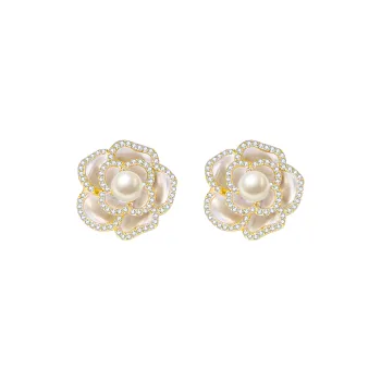 ZEGL S925 Silver Stud Earrings Women's
