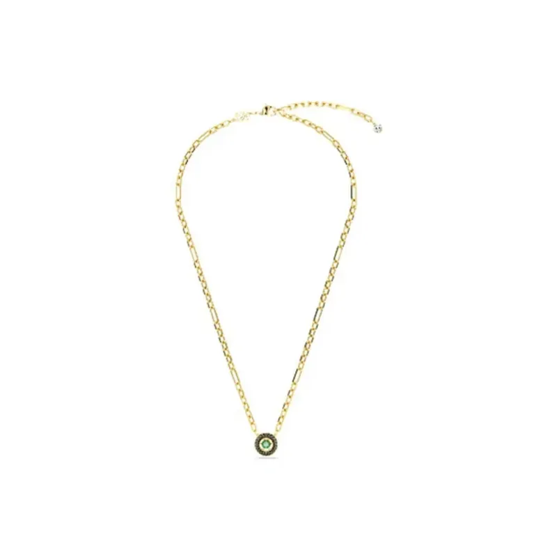 Swarovski Crystal, Gold Plated, Zircon Necklaces Unisex Gold-1