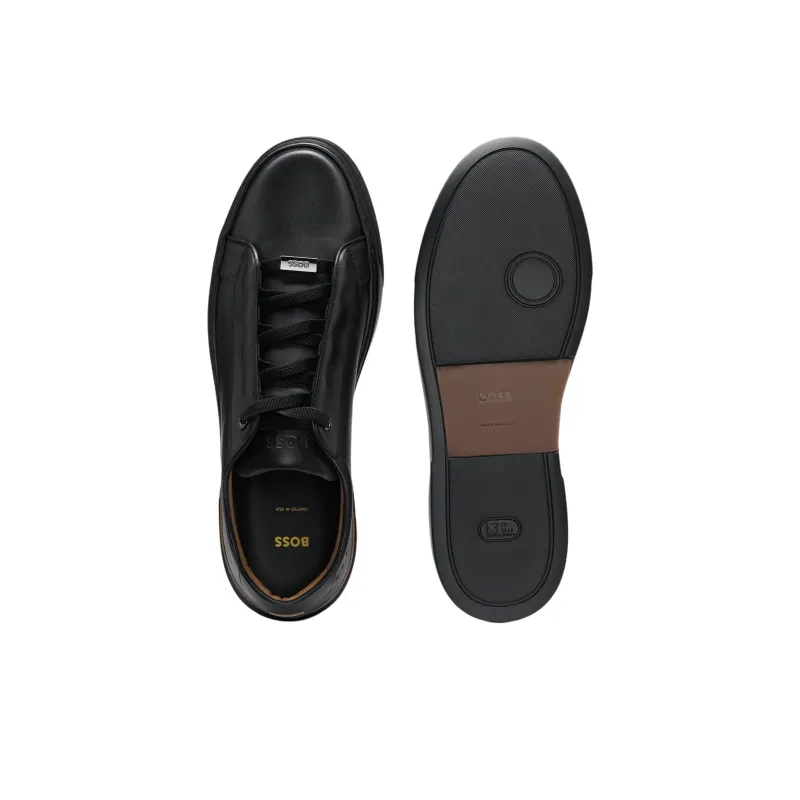 HUGO BOSS Gary Low Top Skateboard Shoes Men's Black-4
