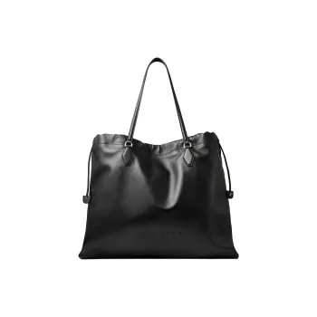 Jimmy Choo Nappa Leather Tote Bag, Shopping Bag, Shoulder Bag Tubas Women's Black