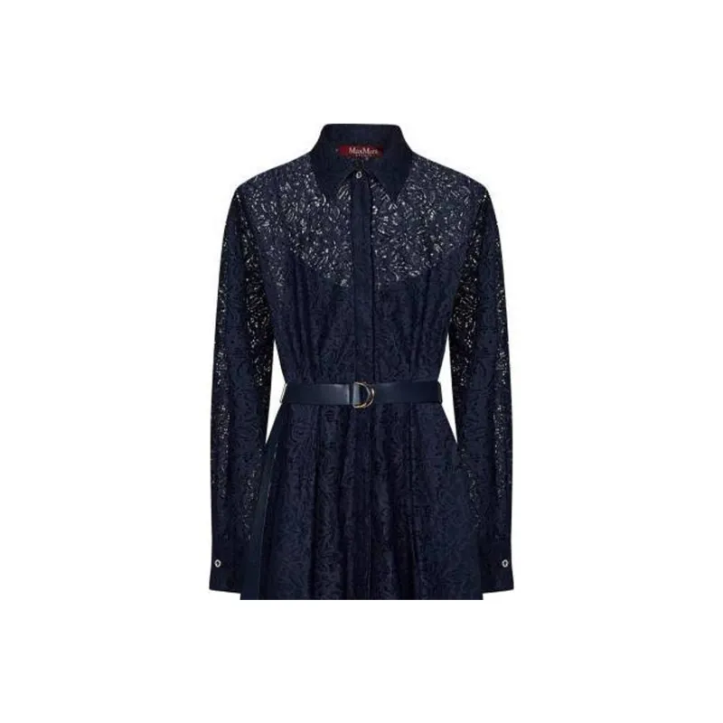 MaxMara Long-Sleeved Dresses Women's Navy-2