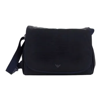EMPORIO ARMANI Monogram Jacquard Foldover Top Shoulder Bag