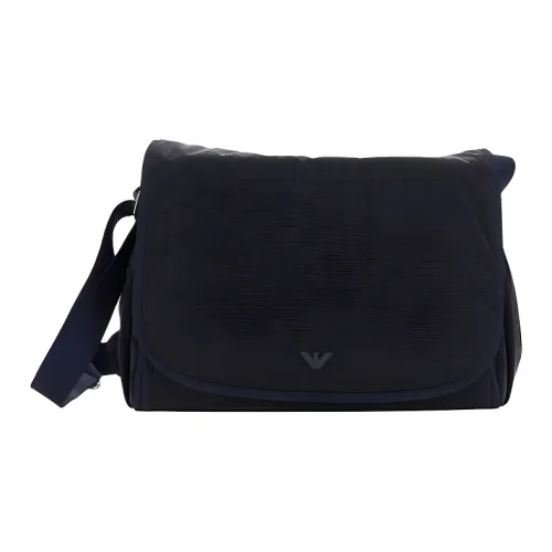 EMPORIO ARMANI Monogram Jacquard Foldover Top Shoulder Bag