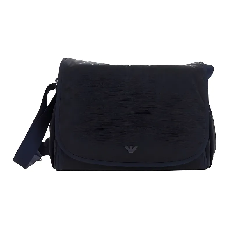 EMPORIO ARMANI Monogram Jacquard Foldover Top Shoulder Bag-0