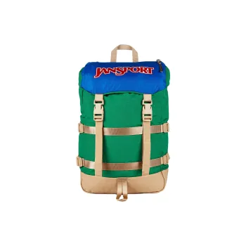 JanSport Recycled Polyester Backpack Unisex Green & Khaki