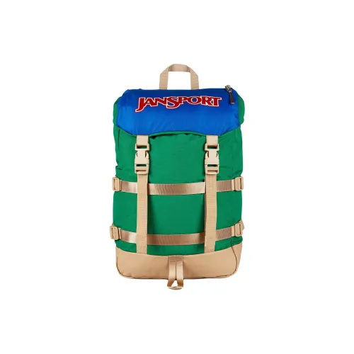 JanSport HMVZLA Polyester Backpack Unisex Green & Khaki